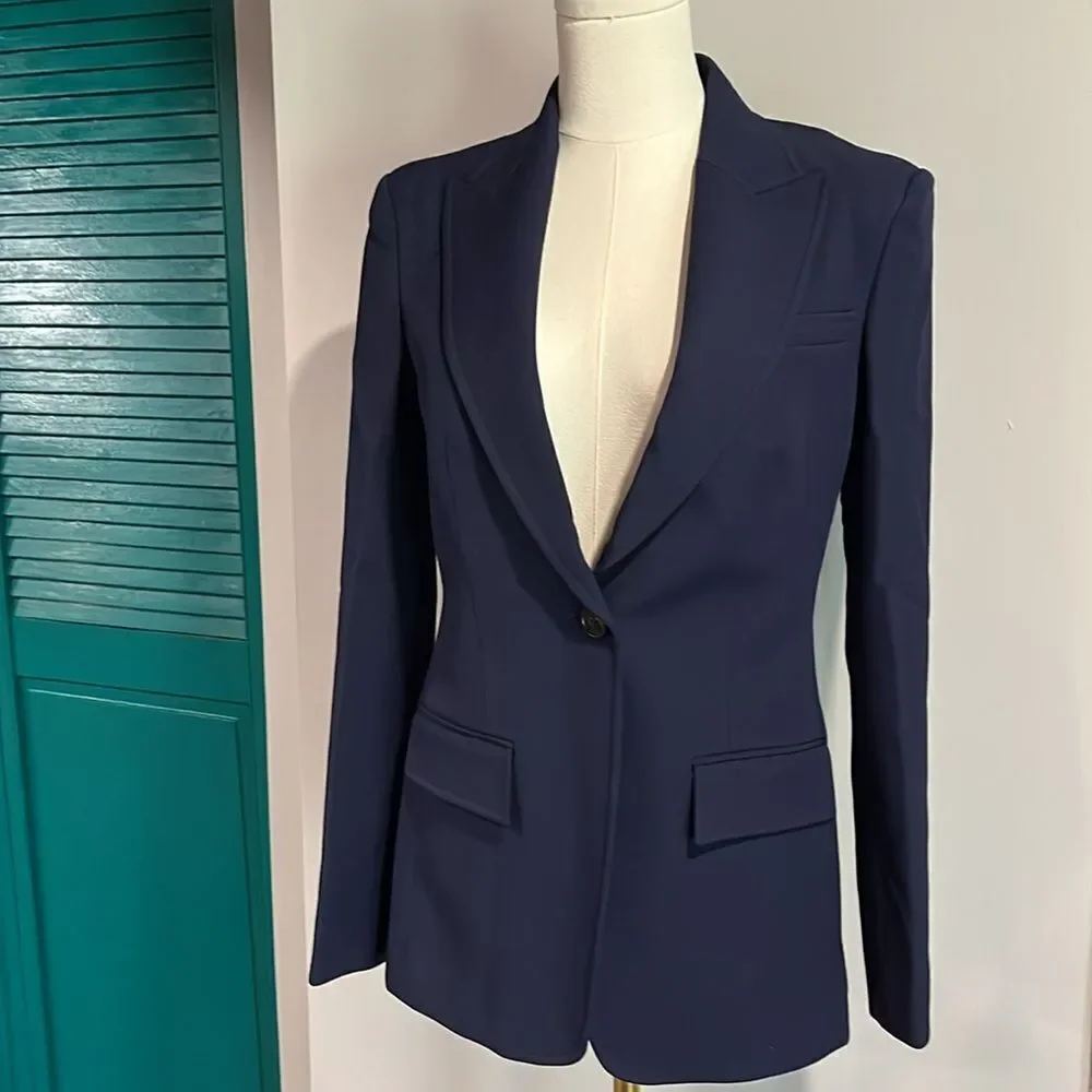 A.L.C. NWT Edie Jacket In French Navy - size 0 ($595) - Picture 6 of 14